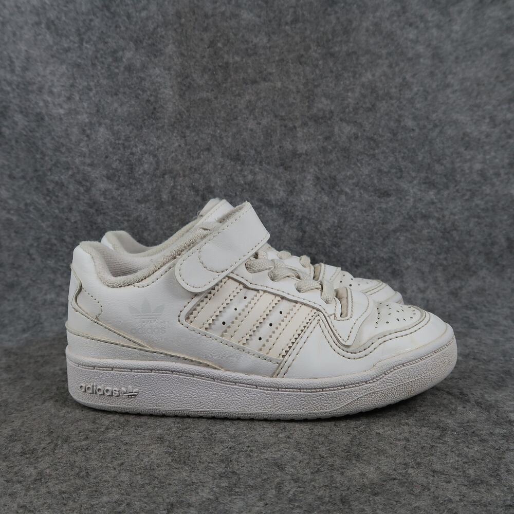 Adidas Shoes Kids 12K Forum Low Sneakers Casual Trainer Athletic White Easy On